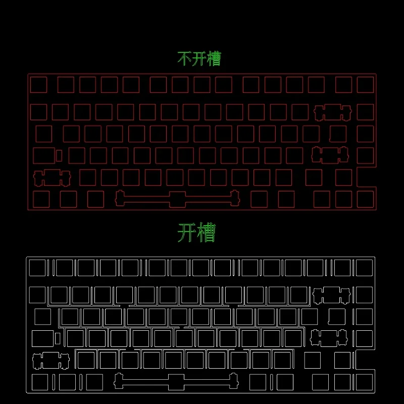 PMO Wave75 Keyboard Positioning Board Custom Fr4 Pom Pc Pp Carbon Fiber Brass Anode Aluminum PCB Diy Gamers Design Accessories