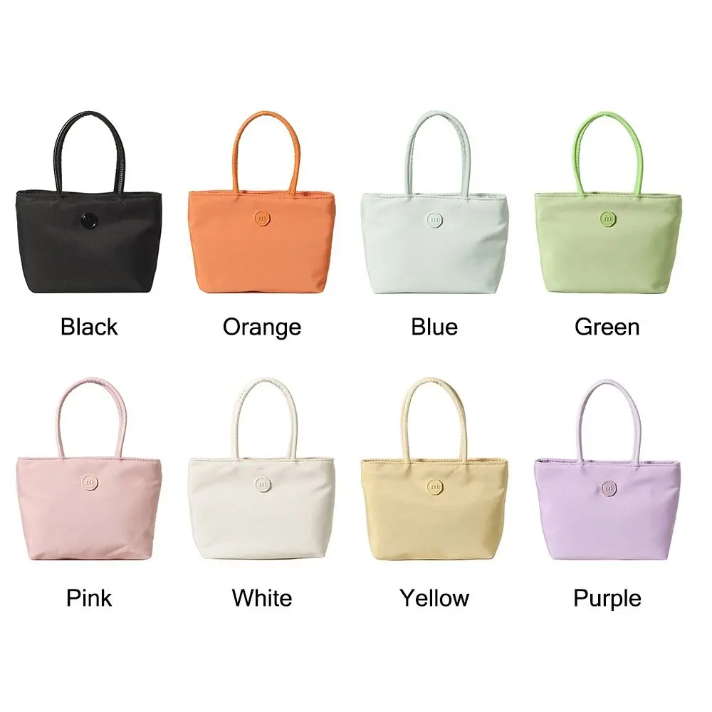 Bolsa de nylon impermeável multicolor, alta capacidade, criativo, cor sólida, fazer compras, segurar, sacola