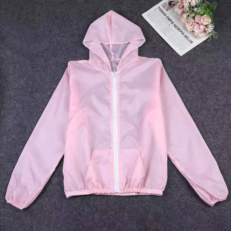 New Summer Sun Protection Coats Ultra-Light Sportswear Hooded Outwear Outdoor Men Women Windbreaker Casual Jackets