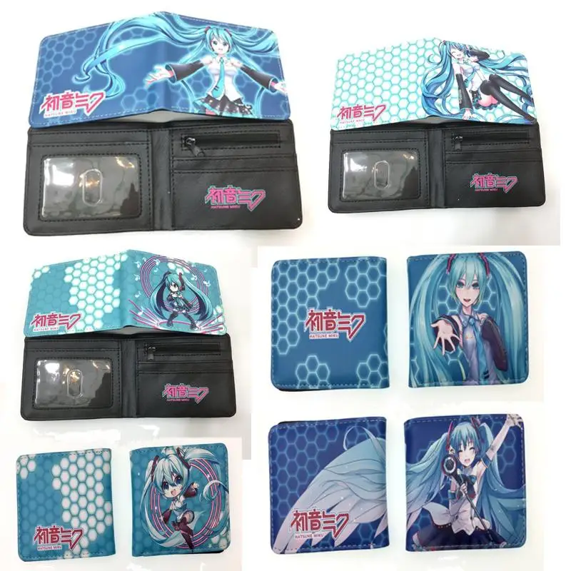 

Hatsune Miku Two Dimensional Peripheral Pattern Portable Two Fold Leather Coin Purse Girlfriend Surprise Birthday Christmas Gift