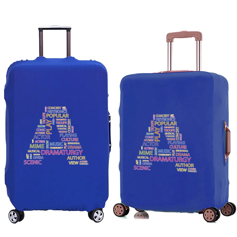 Travel Luggage Protective Cover Text Letter Pattern Travel Accessories Elastic Suitcase Case Apply To 18-28inch