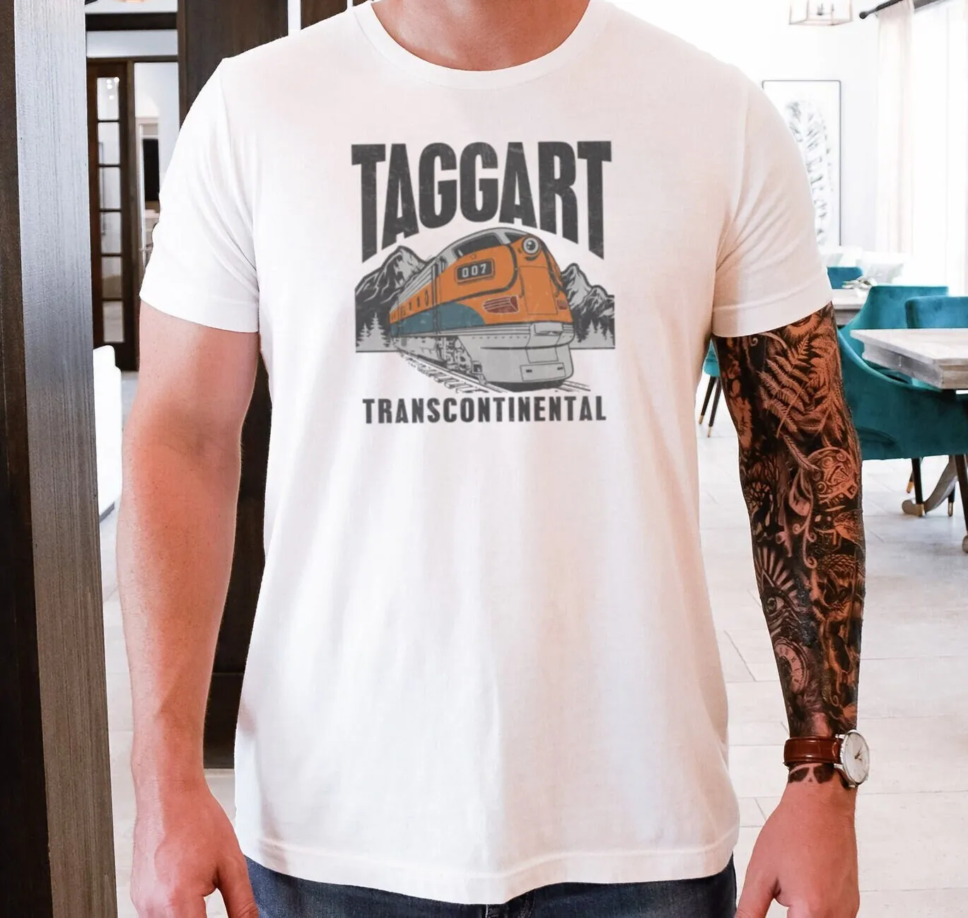 Taggart Transcontinental Railroad Ayn Rand Atlas Shrugged  T Shirt