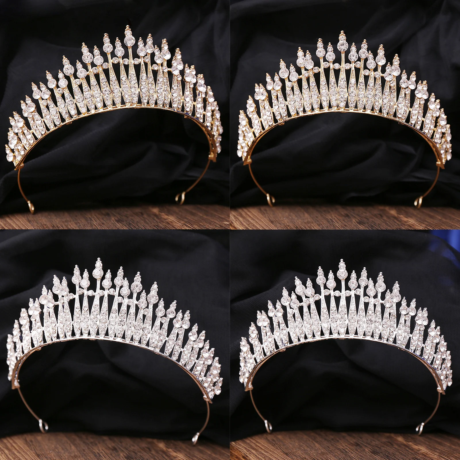 

New Hot Elegant Bridal Wedding Crown Princess Party Prop Luxurious Hair Ornament for Gown Dress Hairstyle Making Tool