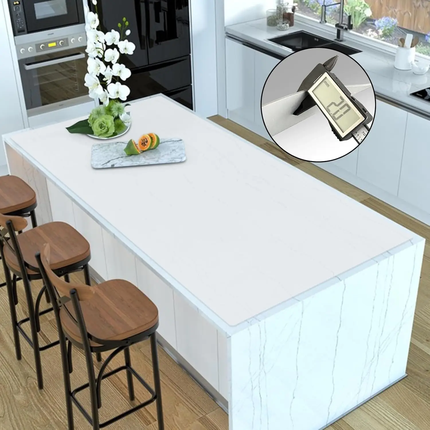

Silicone Mats for Kitchen Counter, 47.3"x23.6"x0.08" Largest Heat Resistant Mat Kitchen Island Waterproof 2MM Thick Cou