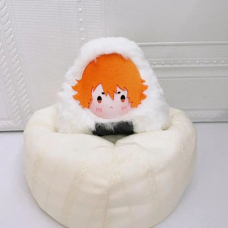 Haikyuu Hinata Shoyo Plush Triangle Rice and Vegetable Roll Shape Doll Palm Toy Backpack Hanging Pendant Collect Toy Fandom Gift