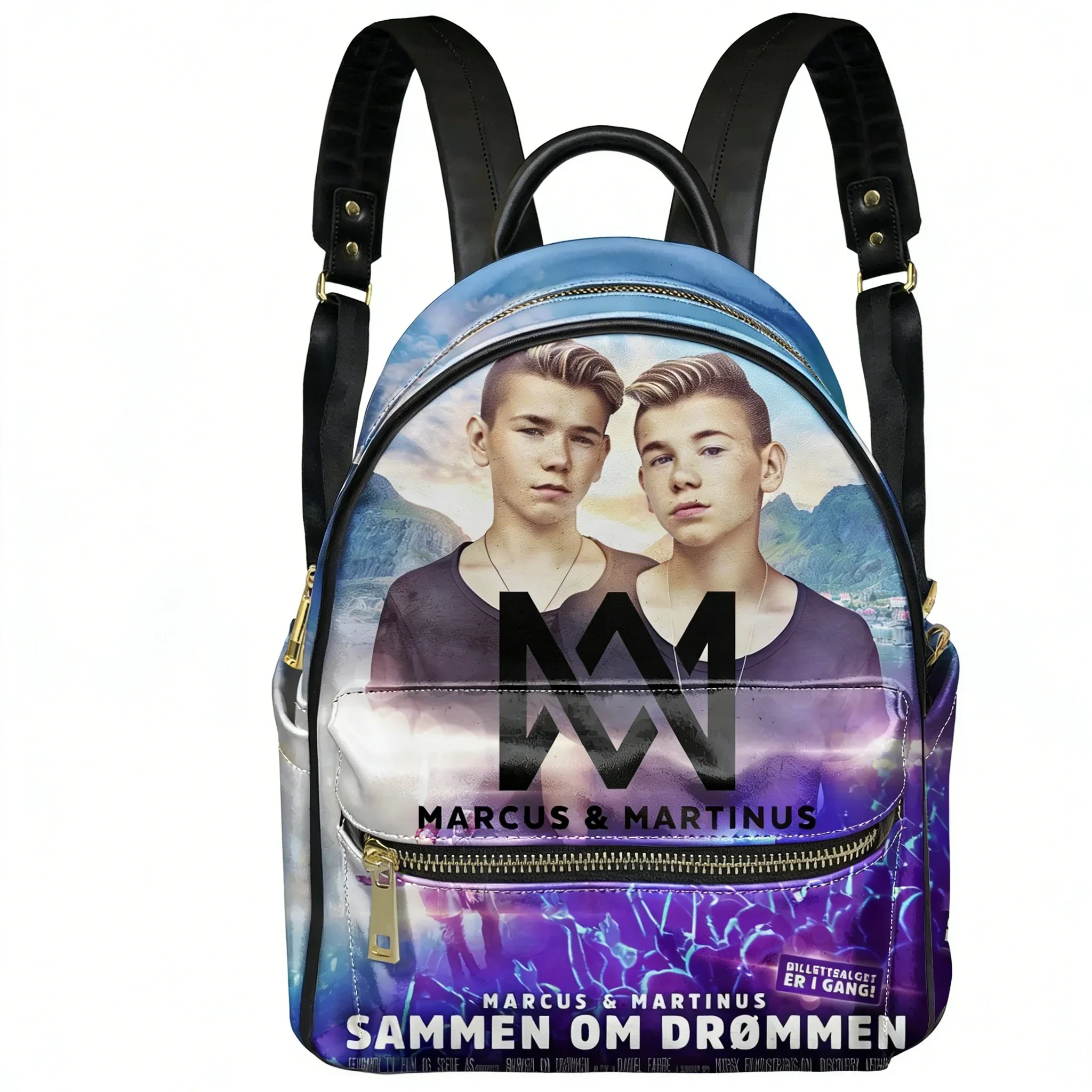 

Marcus And Martinus Backpack Rap Dance Singer Womens Men Double Shoulder Bag Business Travel Bookbag Rucksack Gift Daypack