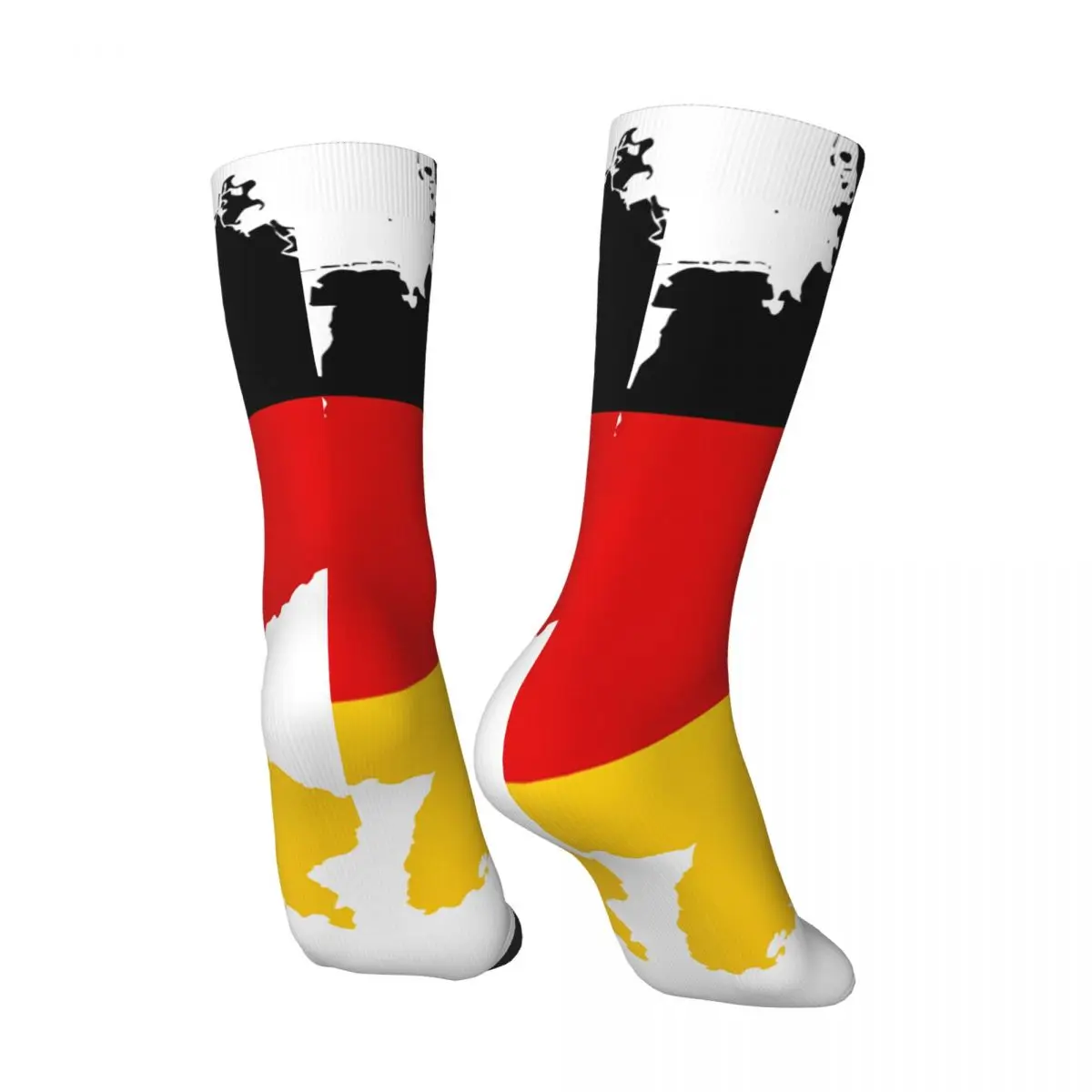 Crazy compression Germany Map Sticker 2024 Sock for Men Vintage Europe Quality Pattern Crew Sock Novelty