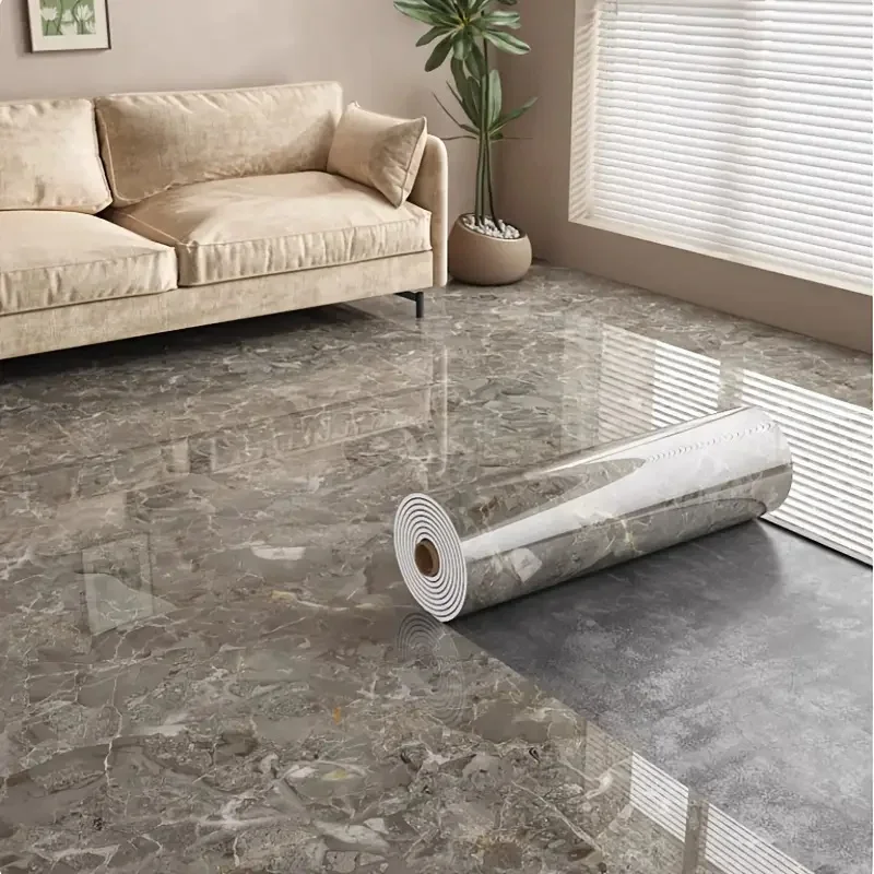 40cm Width Self Adhesive Marble Wall Panel Waterproof Detachable TV Background Wall Sticker Suitable for Kitchen Bathroom