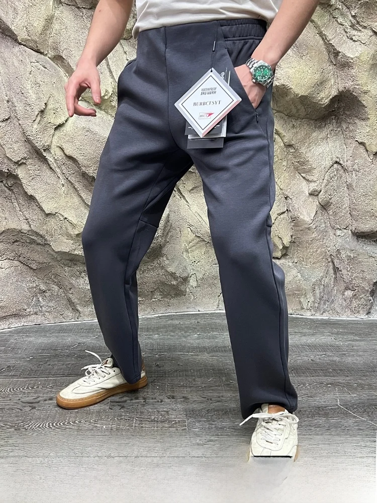 

Busin Sle 3D Tailored Waed Cotton Outdoor Men's Sweatpants Breathable Knitted Sports Casual Pants for Autumn Winter