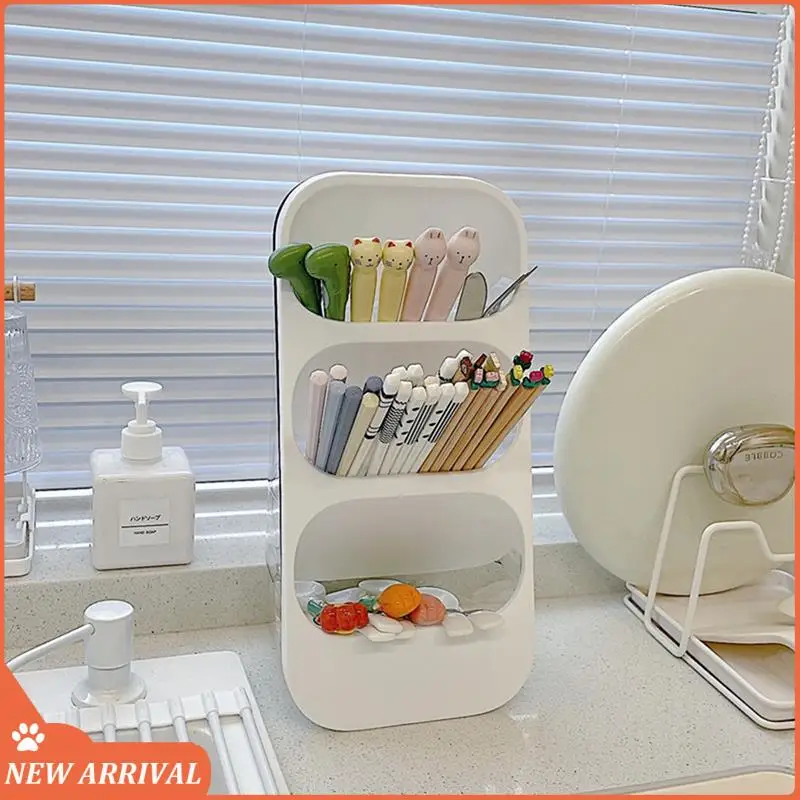 

Emption!Multi-Functional Three-Layer Draining Storage Box For Kitchen Utensils - Plastic Organizer
