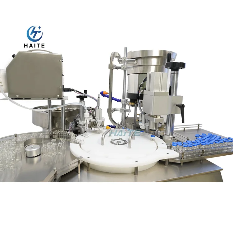 Table Top Automatic  Essential Oil Small Bottle Cream Liquid Jar Filling Capping and Labeling Machine