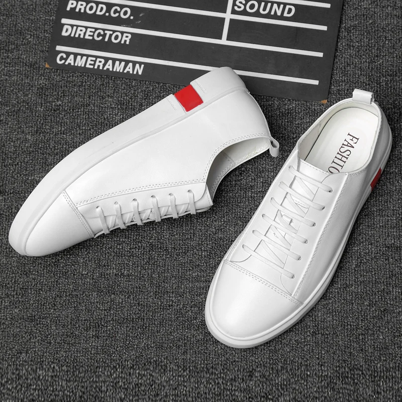 Luxury Brand Men Shoes Lace Up Shoes Leather Men Fashion Skateboard Shoes Soft Soles Comfortable Outdoor Sports Shoes 36-47 Size