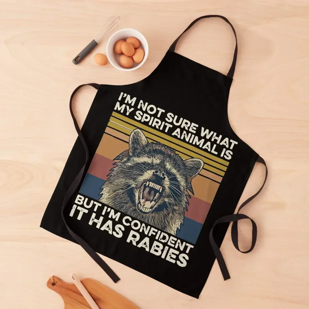 

Animal I'm Not Sure what my Spirit Animal is But I'm Confident It has rabies Apron Custom women's work nail tech supplies Apron