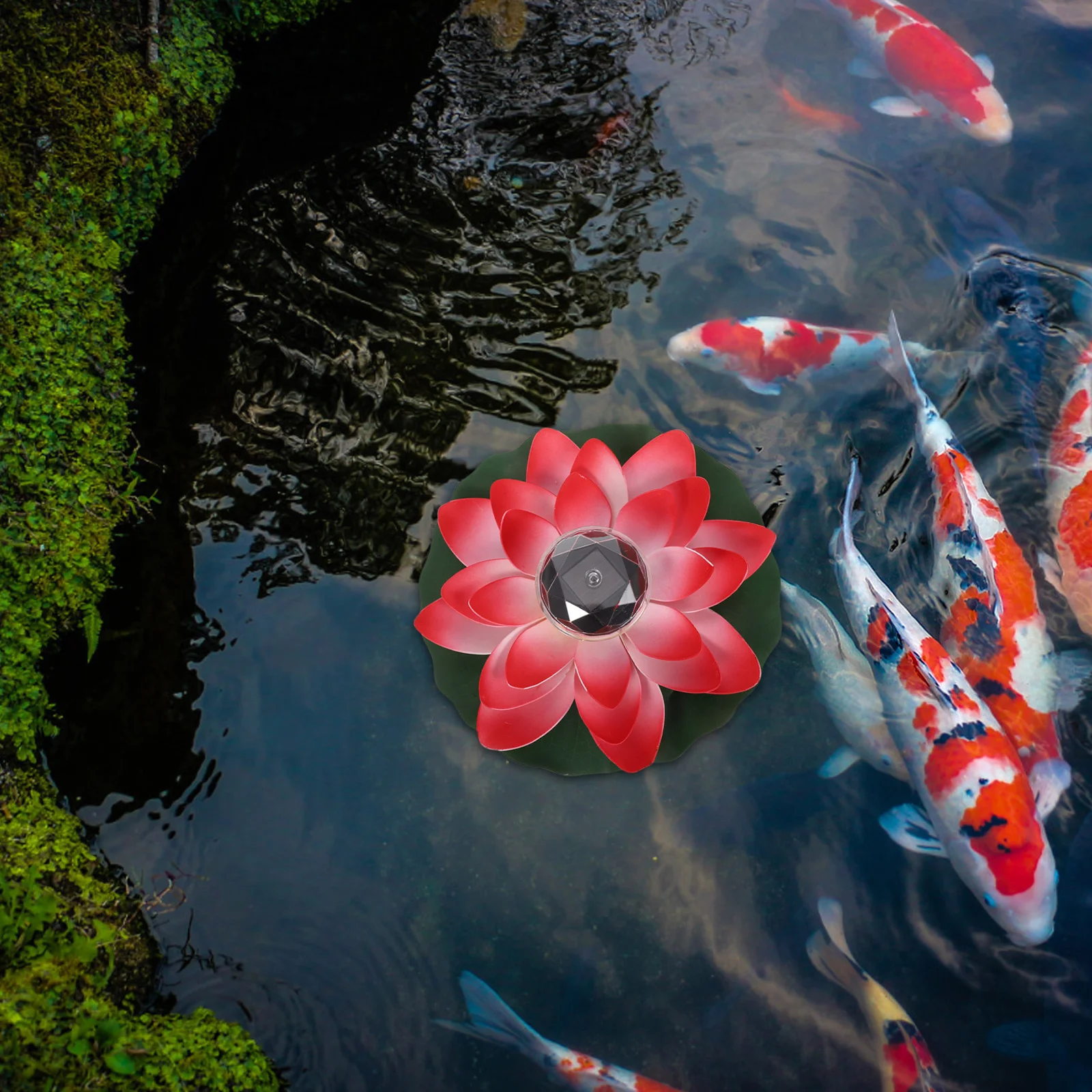 

Water Floating Lotus Light Solar Lotus Lamp Garden Pond Decoration Floating Solar Lights Colorful Romantic Pool Lighting