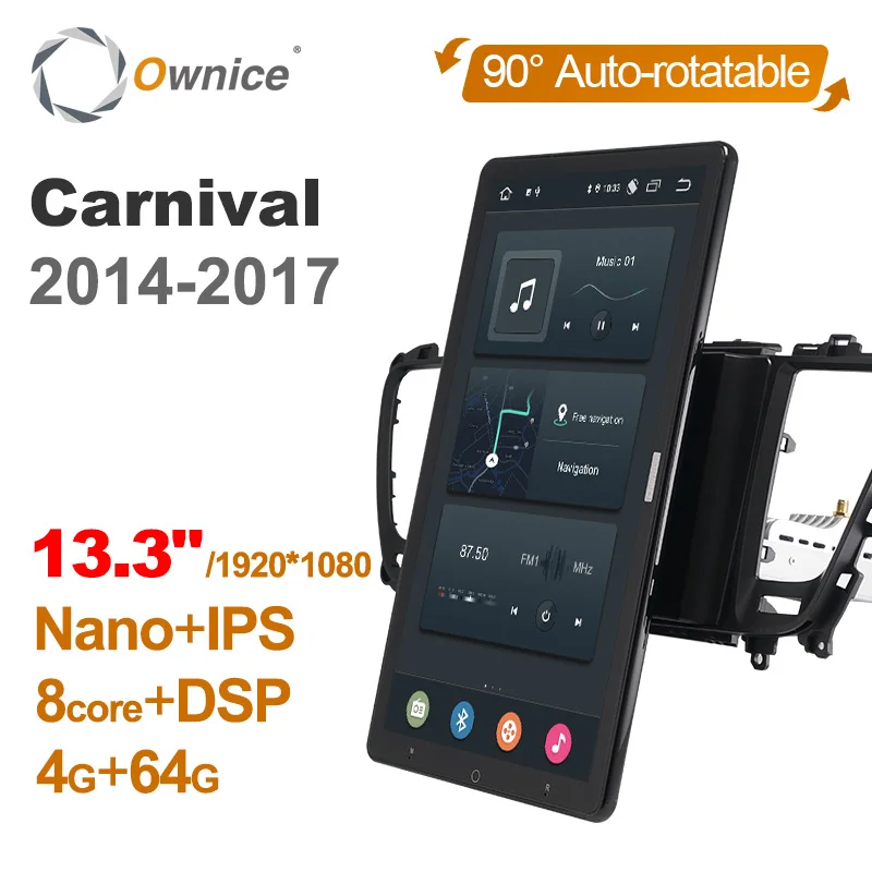 1920*1080 Nano Ownice Android 12.0 for Kia Carnival 2014-2017 Car Radio Video Audio 13.3