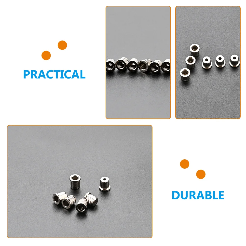 6 Pcs Guitars Repair Material Bridge Buckle Mounting Ferrules Electric Buckles Caps Through Body Parts Accessory