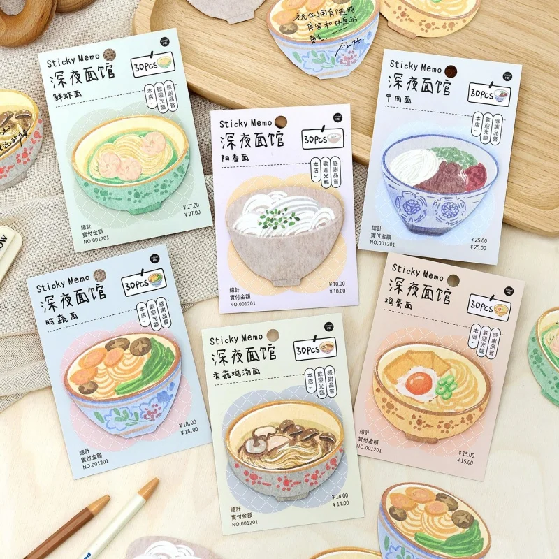 36pcs-lot-creative-noodles-memo-pad-cute-n-times-stationery-label-notepad-bookmark-post-school-supplies