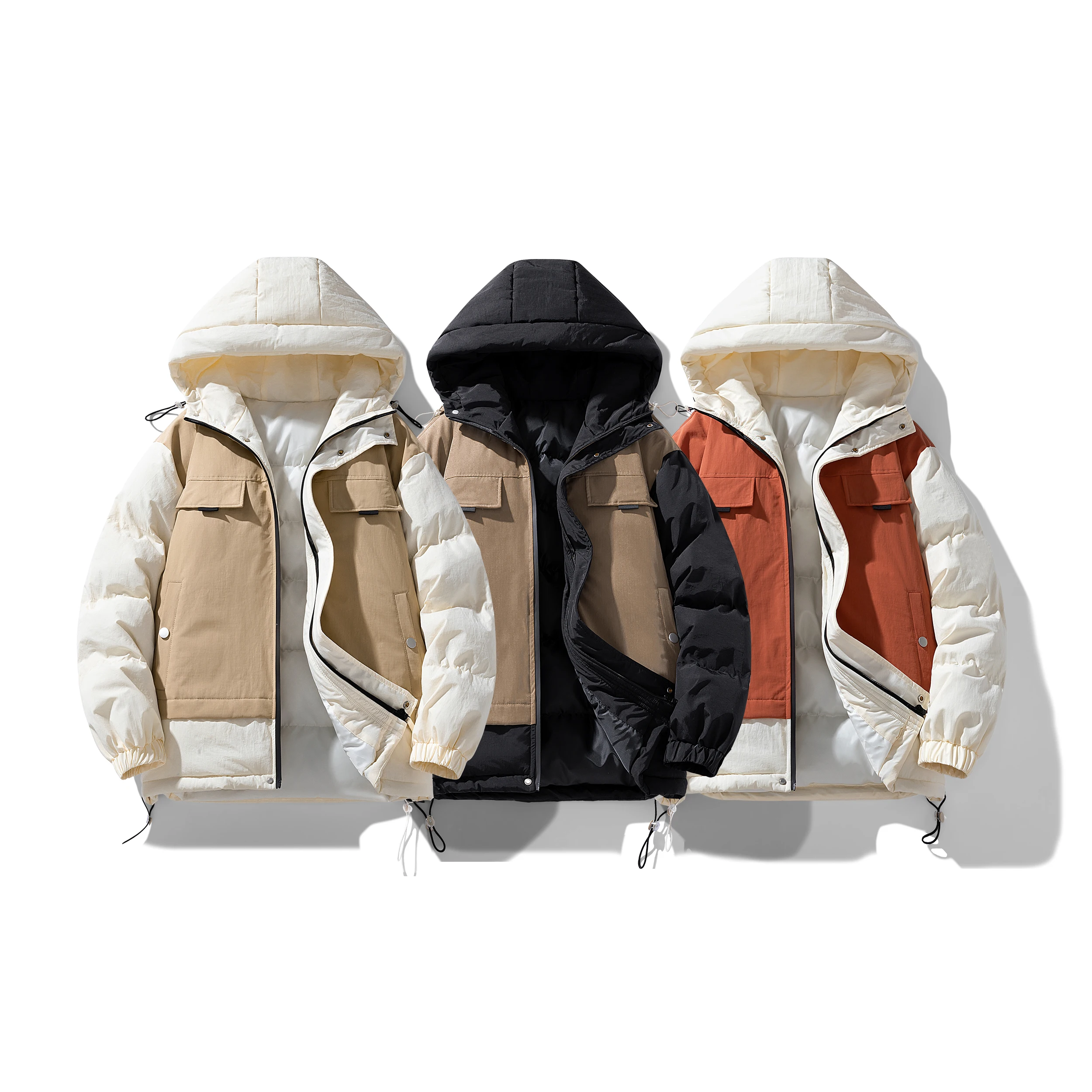 

2025 New Autumn-Winter Unisex Jacket - Thickened Fleece-Lined Loose Hooded Quilted Coat