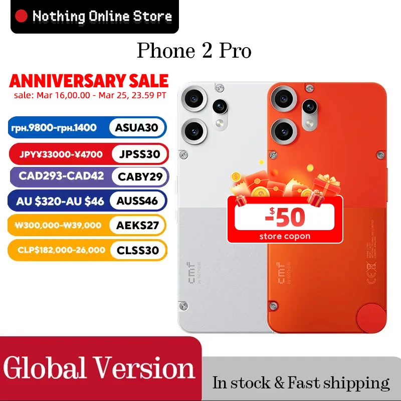 CMF Phone 2 Pro Глобальная версия 6,77 AMOLED 120 Гц MediaTek Dimensity 7300 Pro 5G