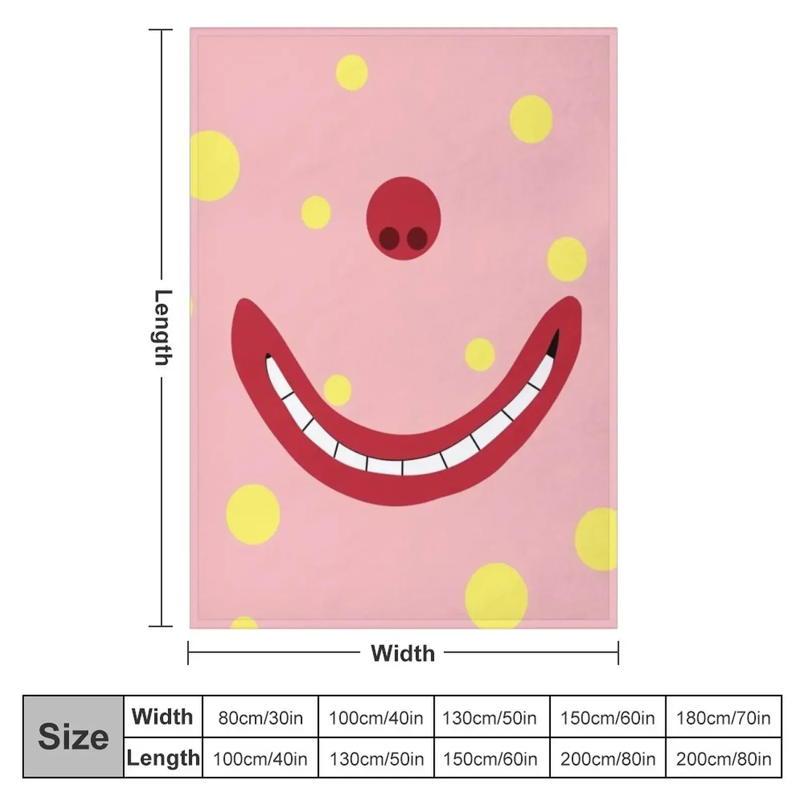 Mr Blobby Mouth Mask Throw Blanket Retros Flannel Blankets