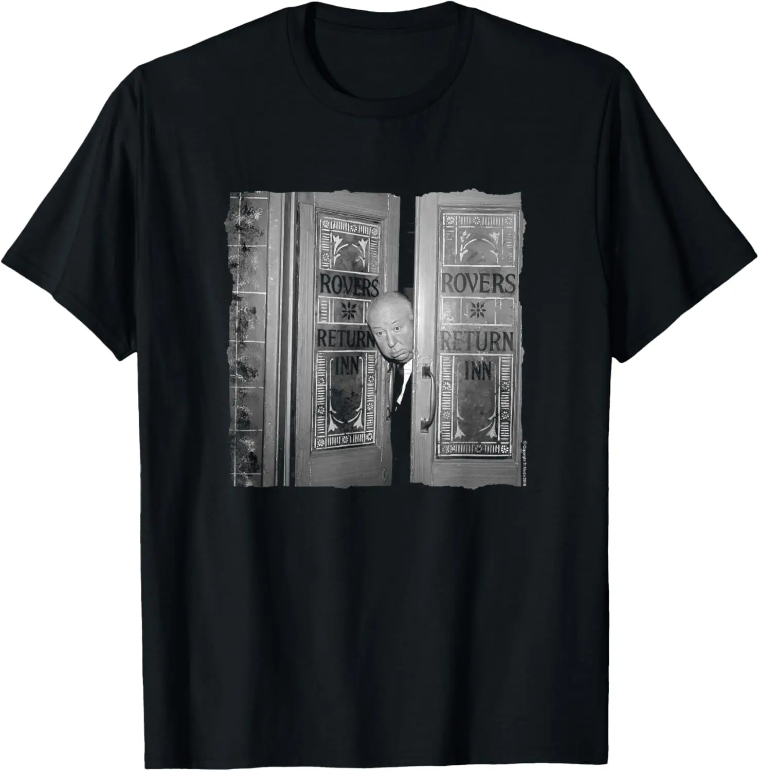 

TV Times Alfred Hitchcock At The Rovers Return 1964 T-Shirt Men's and women's cotton short sleeves