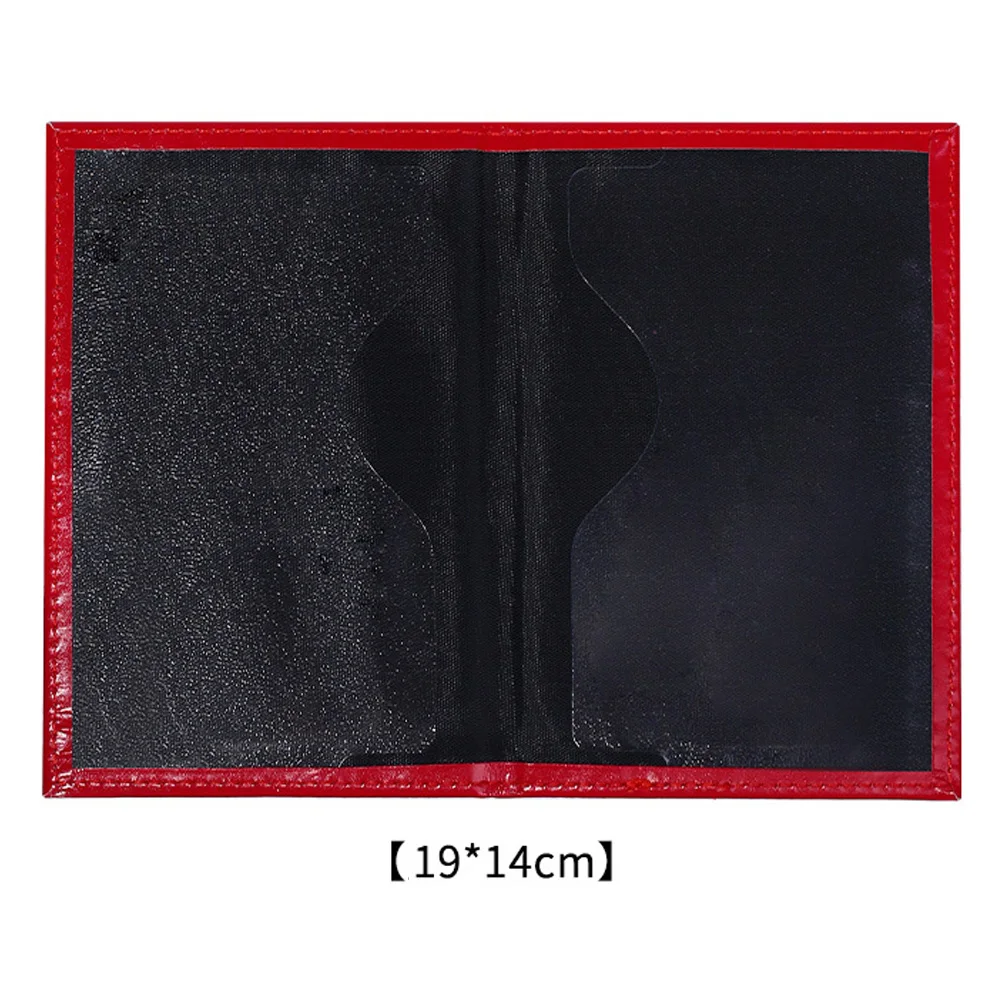 Unisex Russland Reisepass Reiseveranstalter PU Leder Ticketkartenetui Schutzhülle mit goldener russischer Abzeichenprägung