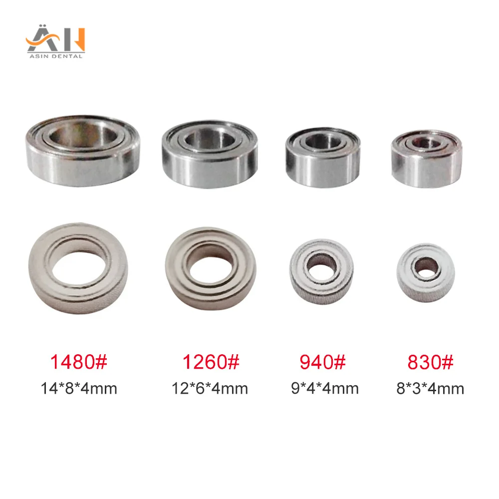 4pcs/set Dental Bearing 120L Handpieces Bearings For 204/90 Micromotor Stainless 35000RPM Low Speed Motor Handle For Laboratory