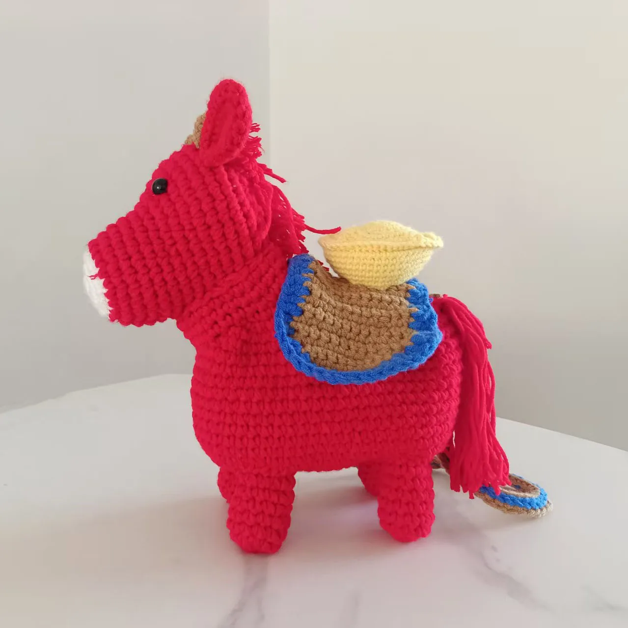 

Hand-Knitted Cartoon Crossbody Bag Unique Handmade Toy Bag for Kids Ideal New Year Valentine's Day Gift Original Quirky Doll Bag