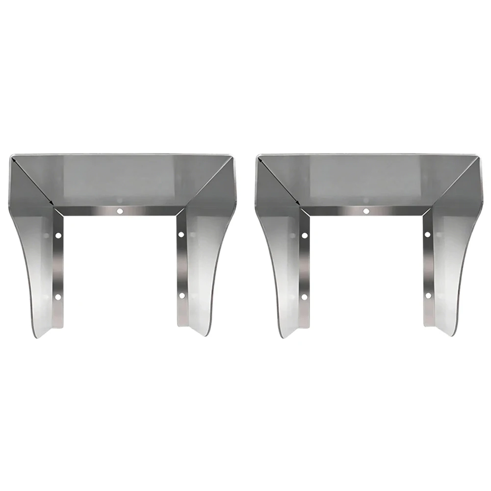 2pcs Stainless Steel Rain Cover for Outdoor Electrical Outlets Bathrooms Garages and Humid Conditions 12.5x12x12cm