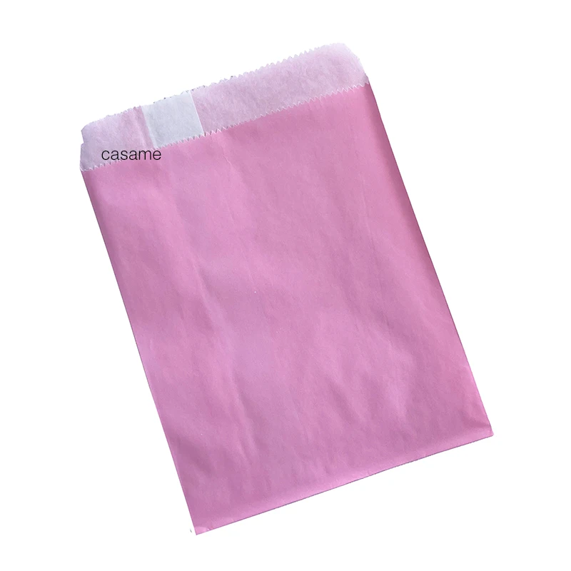 25 Pcs Pure Solid Color Bags Kraft Paper Bag Candy Biscuit Gift Wrapping Baked Goods Bag Favour Bags for Gifts 13*18cm