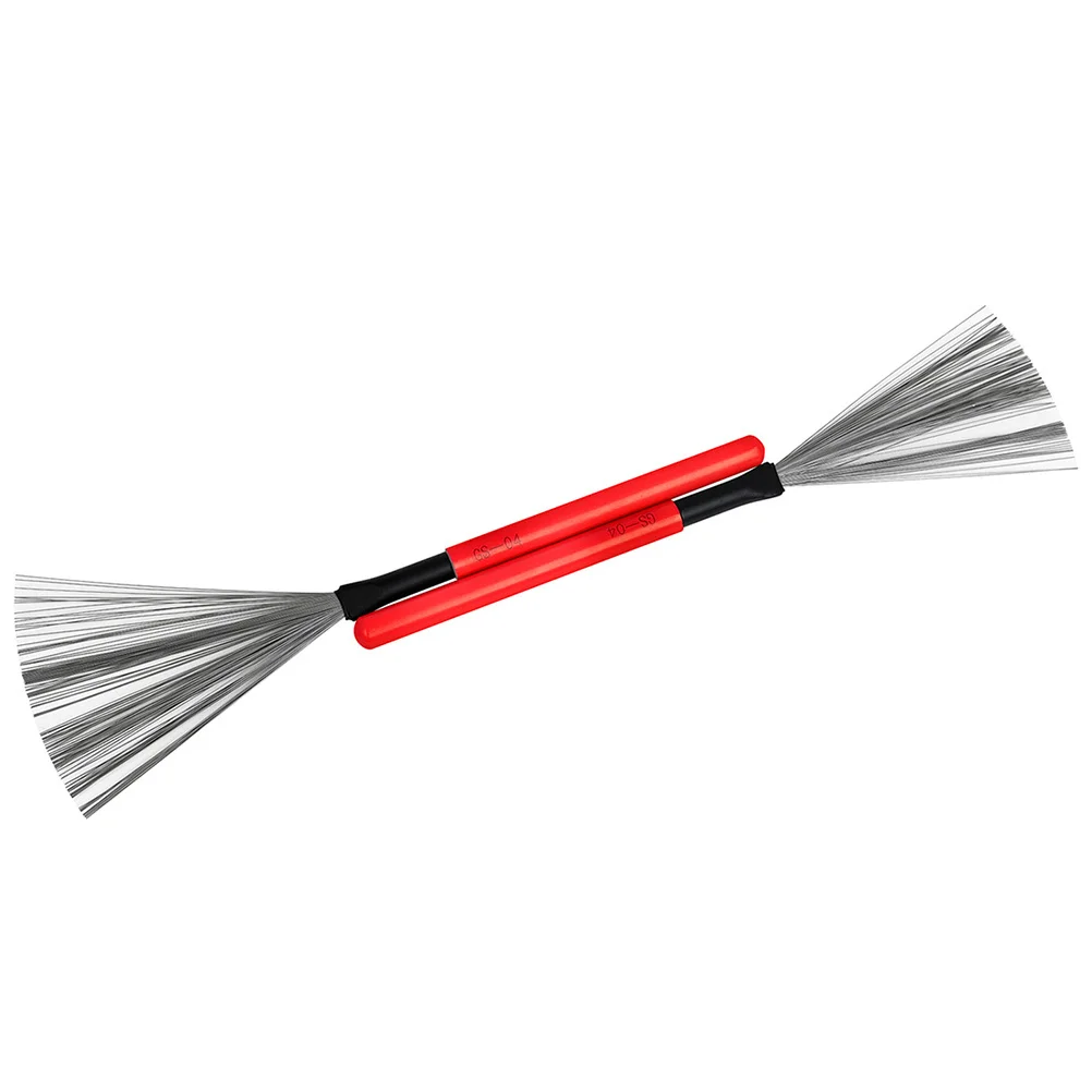 

1 Pair Drum Brush Maple Handle High-Carbon Steel Wire For Percussion Instruments Portable Drumstick Tool For Beginners Kids