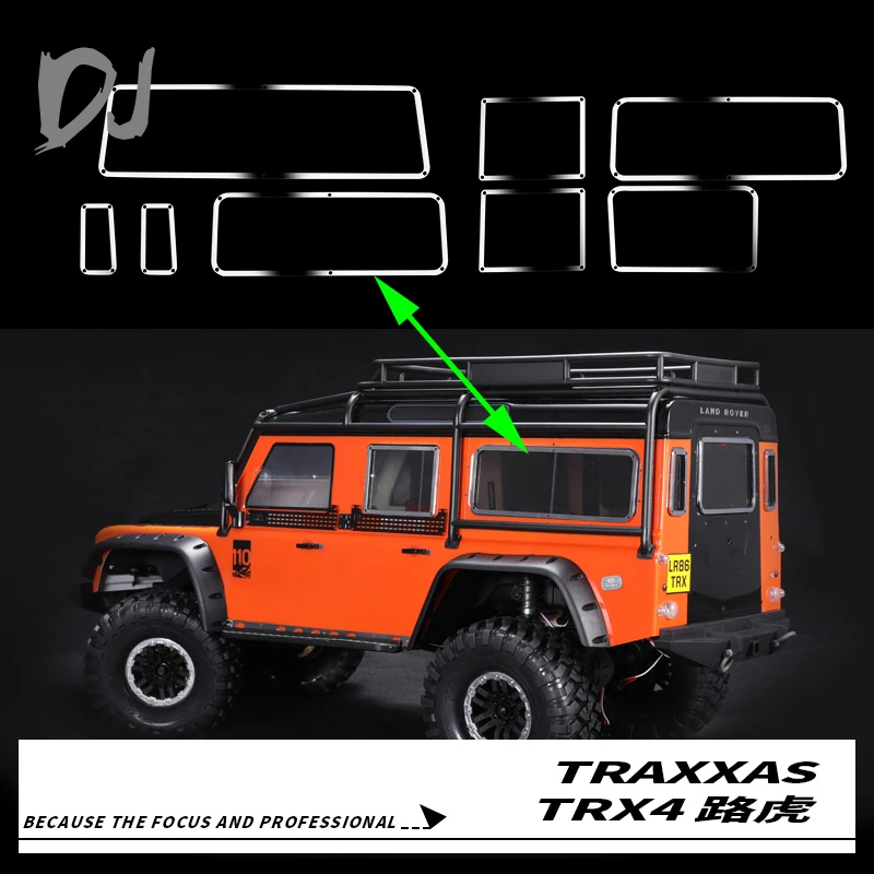 

Металлический оконный каркас подходит для 1:10 TRX4 T Defender RC пульт дистанционного управления автомобильные обновленные аксессуары