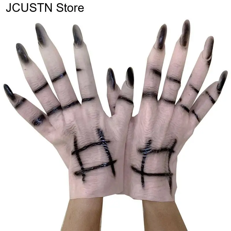 

Halloween Ghost Gloves Horror Tricks Scary Devil Vampire Monster Wolf Claw Gloves Show Cosplay Dressing Props Festival Props