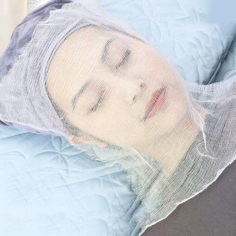 50/100 قطعة من القطن الخالص لصالون التجميل الناعم تطبيق قناع ناعم كتلة شاش التجميل قناع غير قابل لإعادة الاستخدام إدارة العناية ببشرة الوجه الخاصة #3