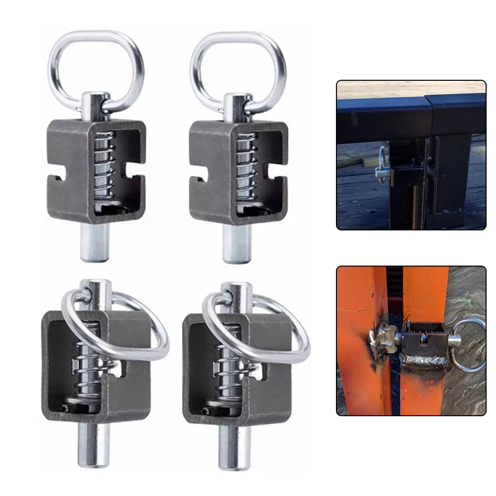 2pcs 4pcs Heavy Duty Spring Latch Assembly Weld On Trailer Gate Lock For Dump Camper Ramp Utility Door Security Hardware Tool