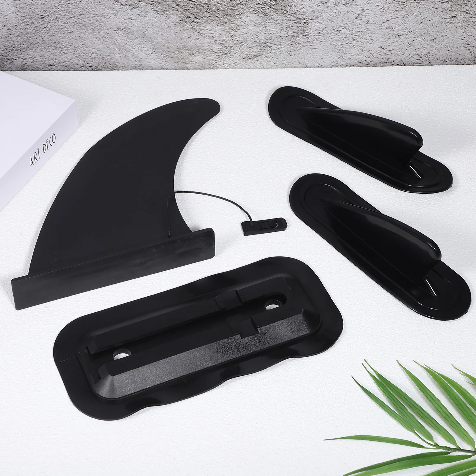 

3 pcs Detachable Kayak Tracking Fins Large Tail Fin For Surfboard Canoe Boat Paddleboard Pvc Water Sports