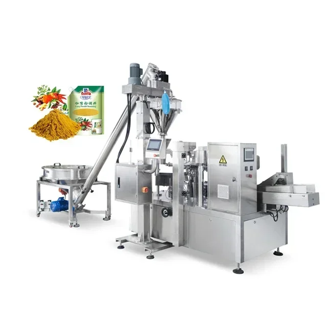 200g/500g/1k/Automatic doypack bag packing machine salt milk flour chilli coffee auto pouch rotary packaging machines