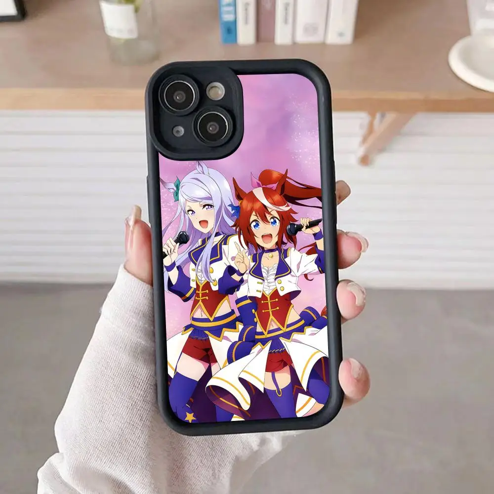 

Чехол для телефона Anime Uma Musume для iPhone 17 16 15 14 13 12 11 Air Pro Max Plus, утолщенный, из ТПУ, красочный, красивый чехол