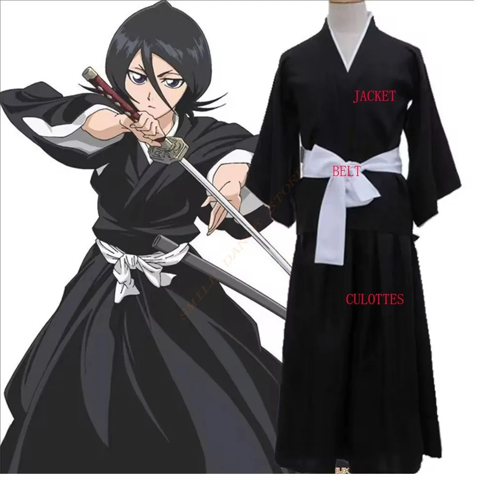 

Bleach Kuchiki Rukia костюмы для косплея Kurosaki Ichigo Die Pa Soul SocietyShinigami кимоно полный наряд Blood War аниме Хэллоуин
