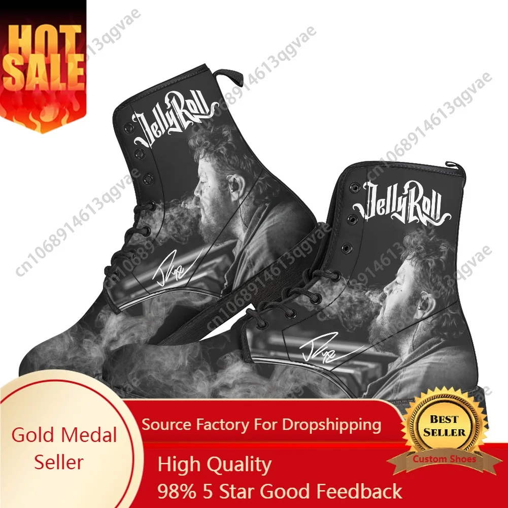 

Jelly Singer Roll Music Reaper7man Boots Mens Womens Teenager Shoes Casual Boot Outdoor High Quality Couple Customize Made Shoe