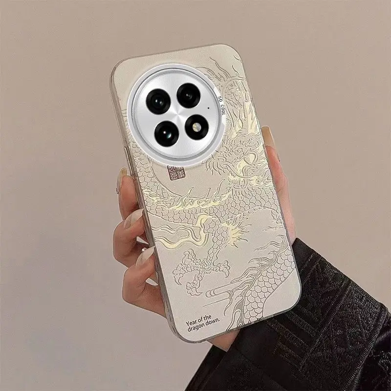 Dragon Shockproof TPU Case For one plus 13 one plus 15 15R 13T 13R 12 10T ACE 6 5 Pro Protective Cover Matte Capa Fundas Coque