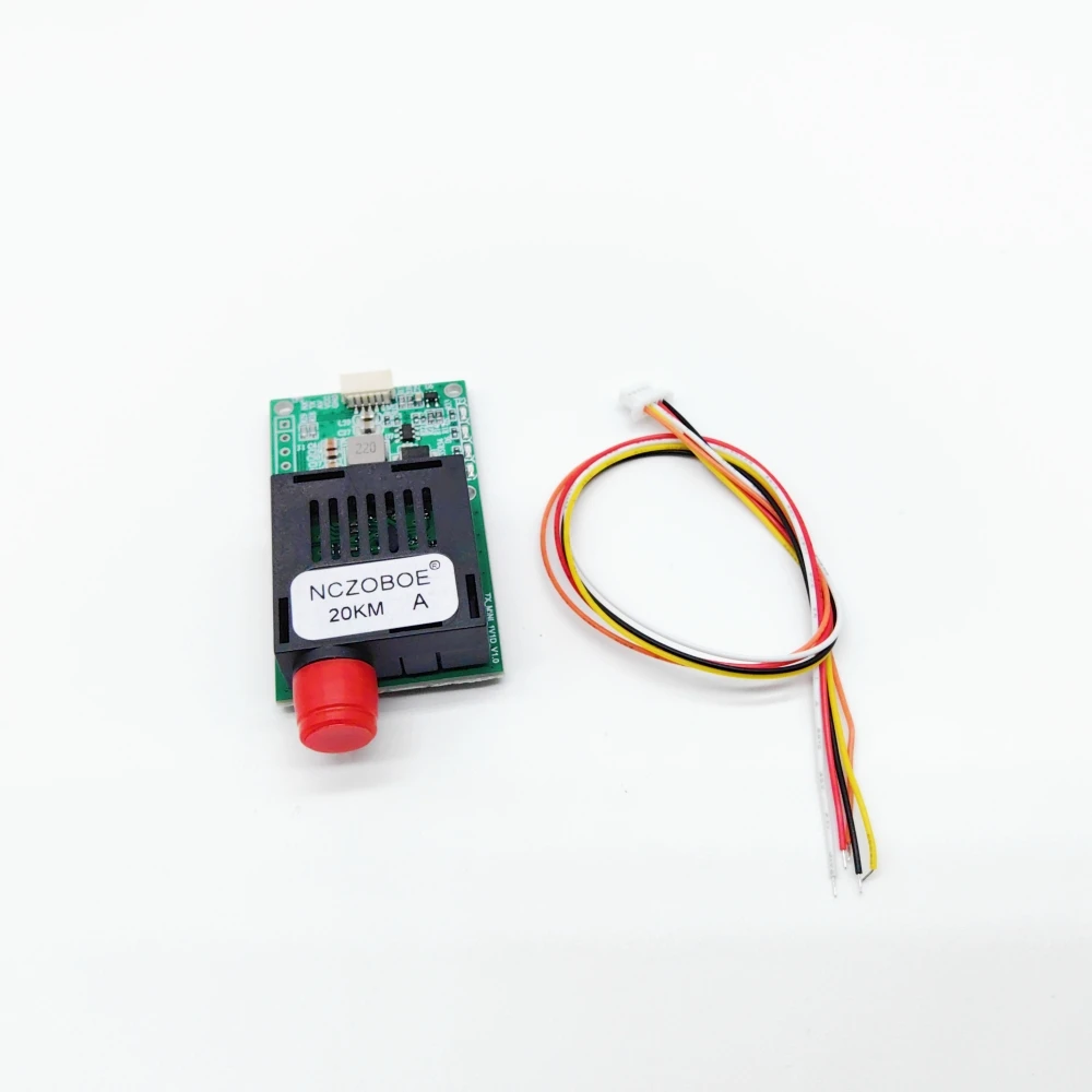 محول ألياف NCZOBOE أحادي الوضع FC/UPC TX/RX 1 قناة فيديو + UART & TTL & SBUS إلى وحدة تحكم بصرية 20 كجم