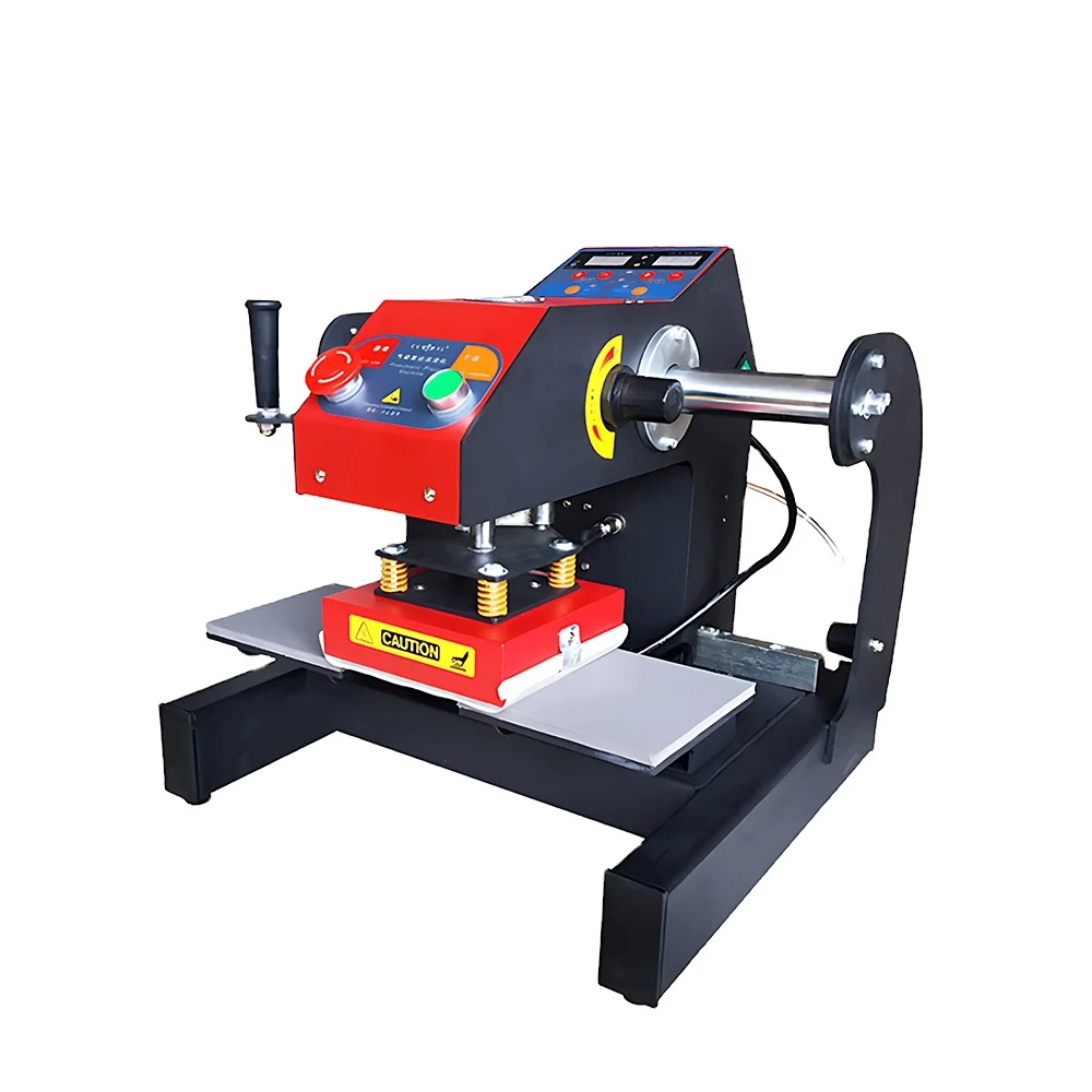 

CUYI 15*15 cm small automatic Heat Press Machine pneumatic double stations sublimation machine for T-shirt logo Printing