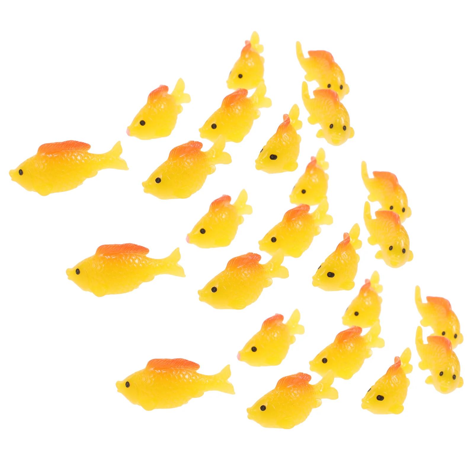 

30Pcs Mini Goldfish Resin Fish Decorations Realistic Small Fish Ornaments Micro Landscape Tank Underwater Scene