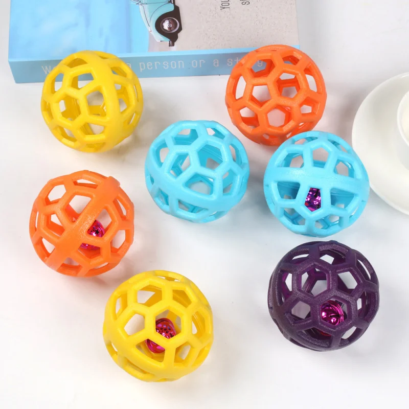 

Jingle Ball Dog Toy - Bouncy TPR Hollow Ball with Bell, Interactive Chew Toy for Small/Large Dogs (CE Certified)