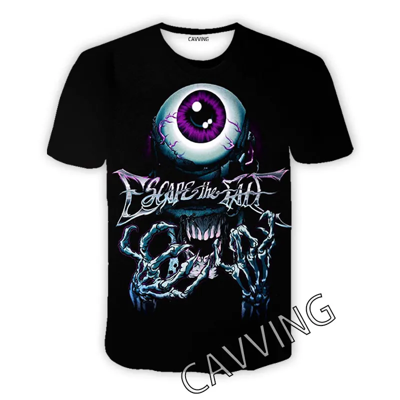 CAVVING 3D Printed Escape The Fate Casual T-shirts  Hip Hop T Shirts Harajuku Styles Tops Clothing for Men/women   H02