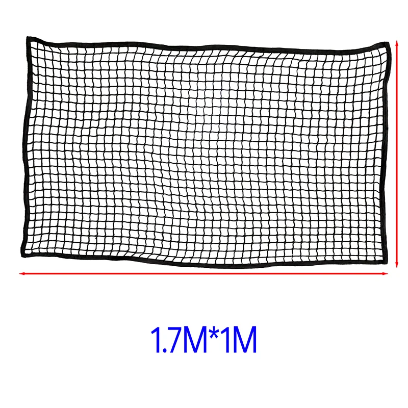 Black Large Square Grid Cargo Mesh, Durable Polyester Heavy Duty Truck Cargo Box Finishing Mesh