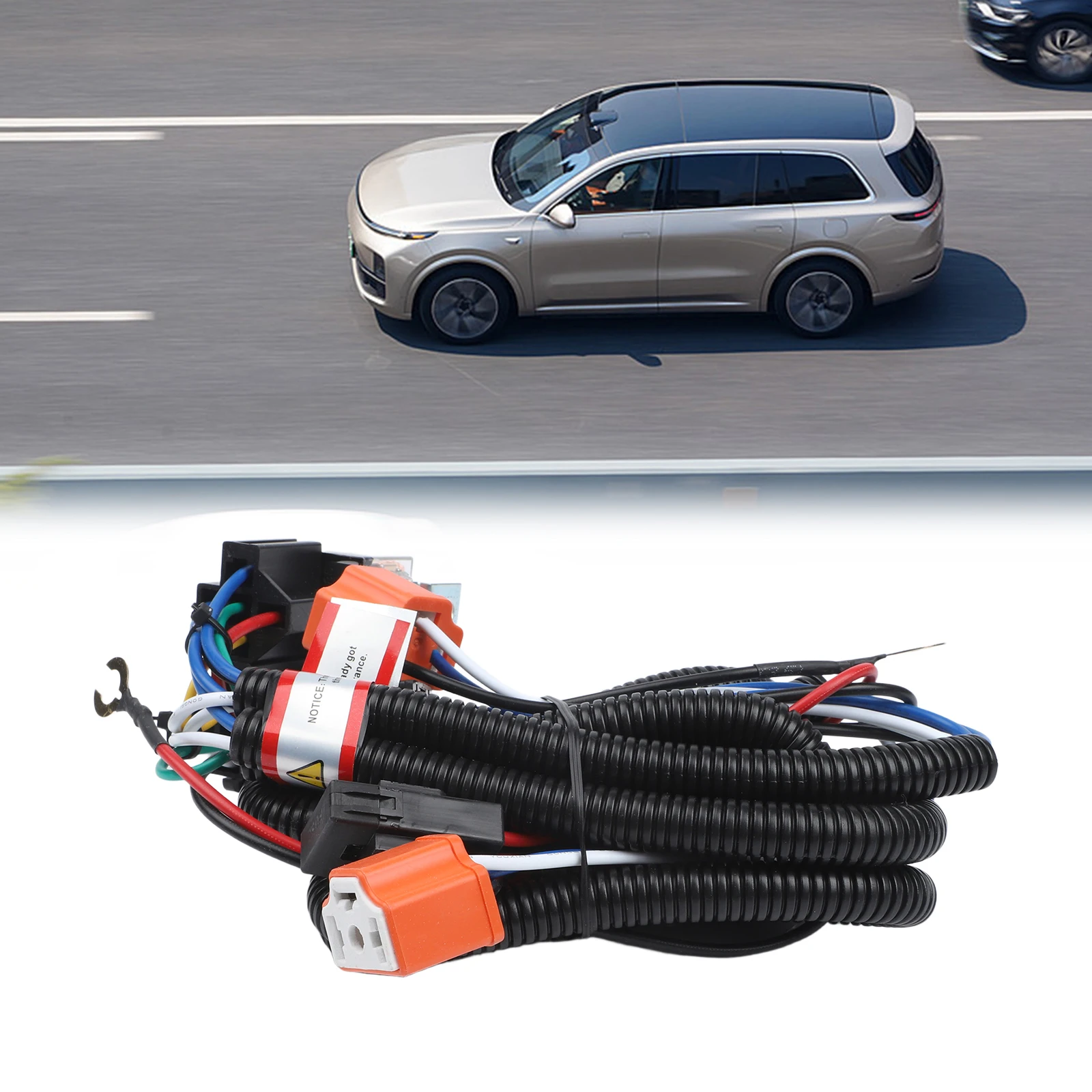 LED HID Headlight Wiring Harness Car Anti-dirty Pad H4 Headlight Relay Plug-and-play High Temperature Resistant