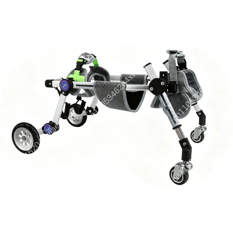 Foldable Four Wheels Full Body Dog Wheelchair Pet Rehabilitation Mobility Cart For Disabled Dogs Training Walking
