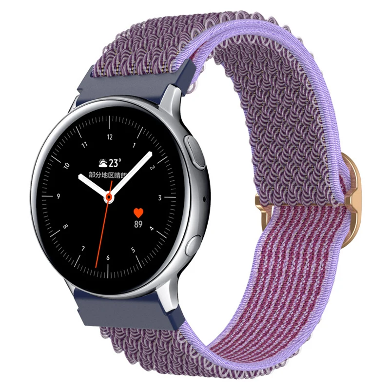 20mm 22mm Band Elastic Nylon Loop for Samsung Galaxy Watch 4/classic/2/3/Active 45mm/46mm/42mm Gear S3 Huawei GT 2 2e Pro Strap